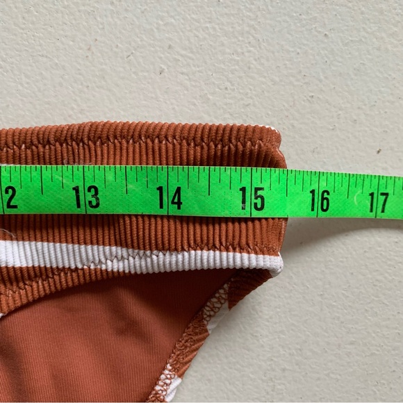 Aerie Size Large Ribbed Bottom in Brown & White Stripe NWT - Picture 14 of 16